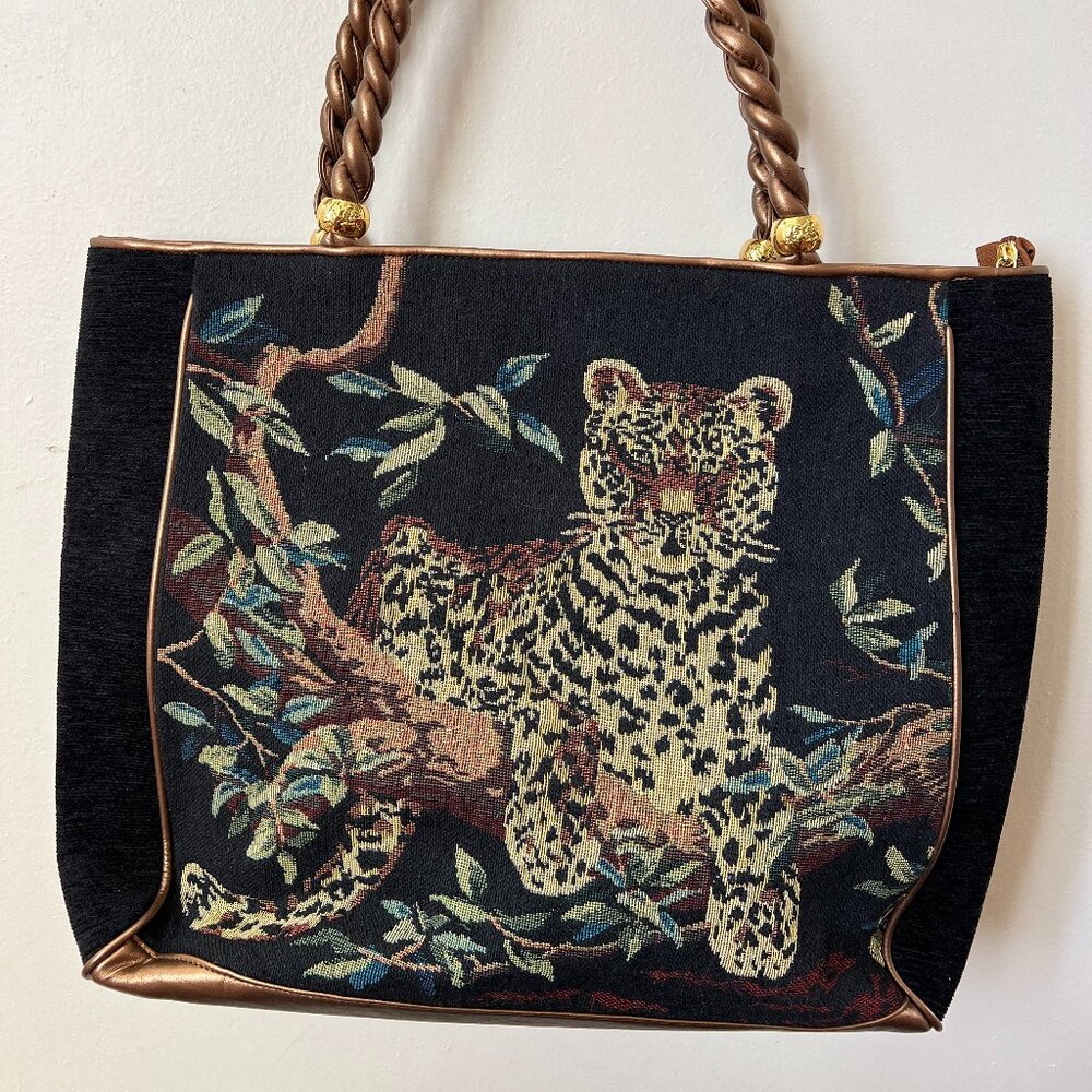 Leopard Tapestry Tote